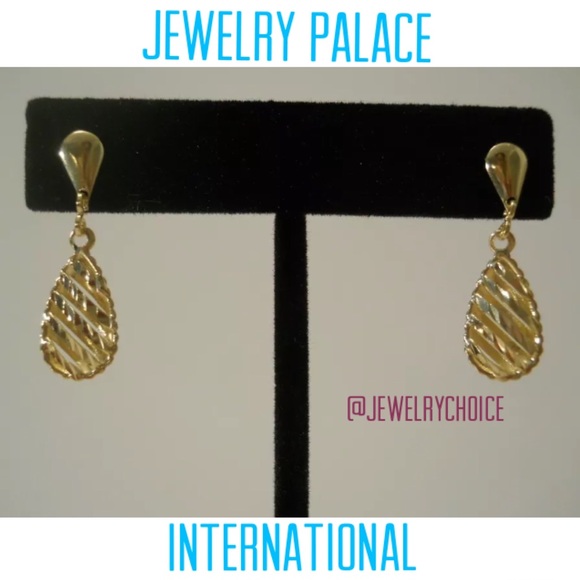 🆕14K Gold Filled Filigree Drop Dangle Earrngs. - Picture 3 of 9